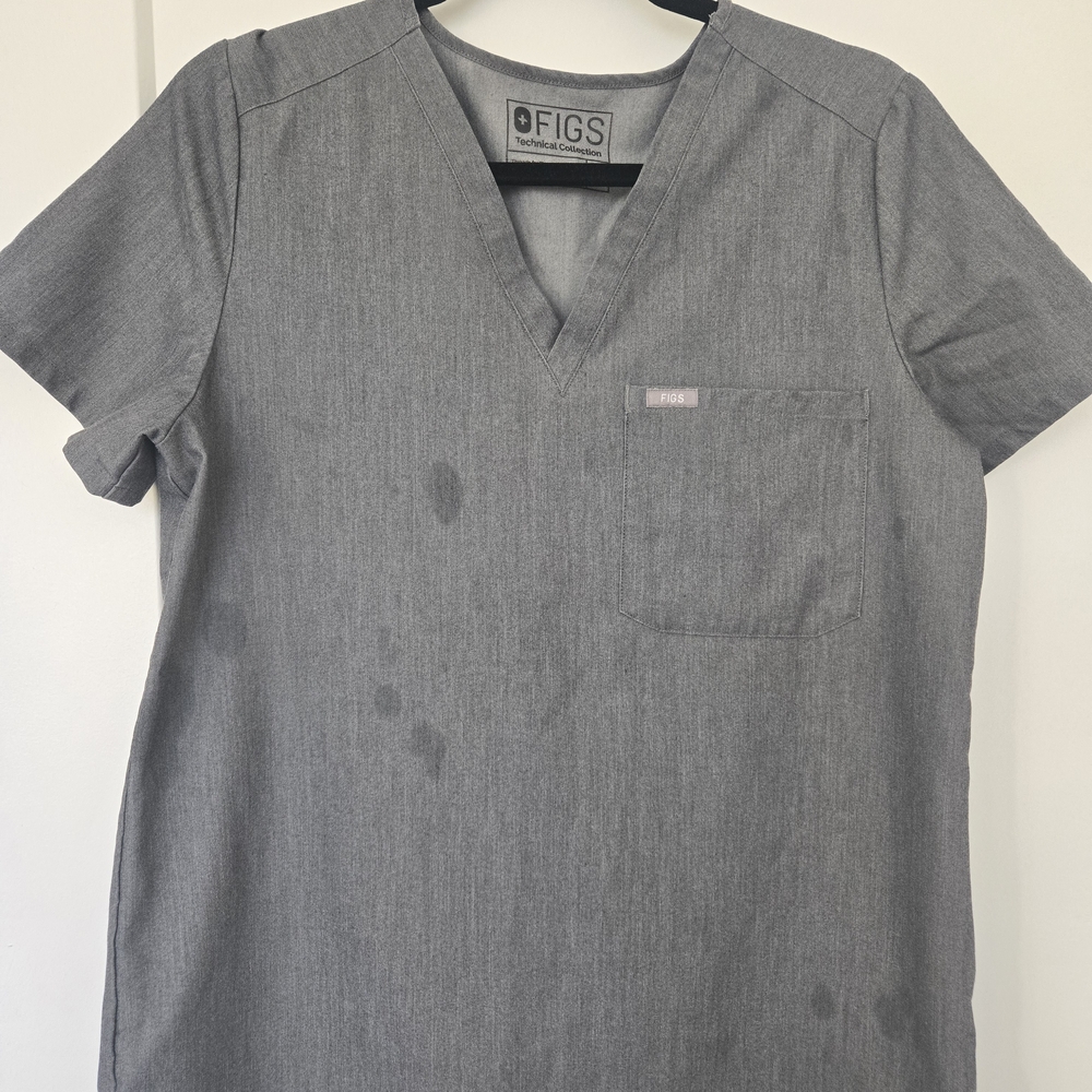 Figs Women's Graphite Gray V-Neck